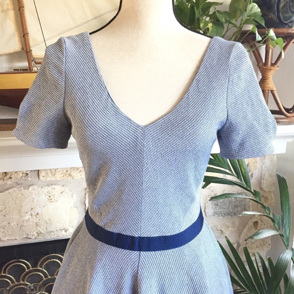 Z spoke Zac Posen blue and white skater dr… - Picture 4 of 11